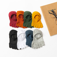 Hommes Chaussettes Orteil Coton Petite Grille Maille 5 Doigt Orteil Chaussettes Hommes Low Cut Antidérapant Cheville Chaussette