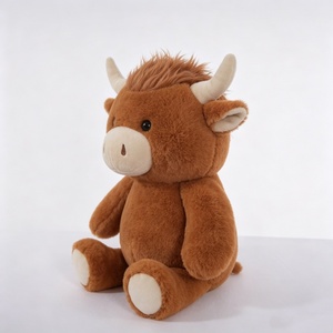 Peluche de vache des Highlands personnalisée, peluche de vache écossaise, animal en peluche de vache des Highlands, peluche de vache brune - Product Image 2