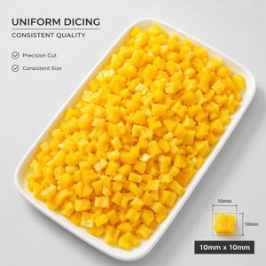Pimientos Amarillos en Cubos Congelados IQF Halal de Grado A al por Mayor |   Cubos de Pimiento Amarillo Frescos 100% Naturales para <span class=keywords><strong>Pizza</strong></span> y Catering - Product Image 2