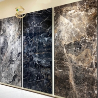 Panneaux PVC pour Décoration Intérieure, Plaques Murales UV Imitation Marbre, Feuille de Plastique PVC pour Salle de Bain