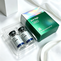 Boîte en papier couleur avec hologramme UV 3D, plateau, étiquette respirante résistante à la chaleur, conception personnalisable gratuite, pelliculage mat, flacon de 3 ml, 5 ml, 10 ml