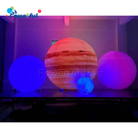 Planète gonflable géante pour la décoration, grandes planètes suspendues gonflables à led