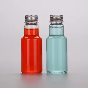 Manufacture 3oz 80ml Beauty OEM Transparent Customized Plastic PET Wine Beverage Alcohol Whisky Drinking Rum Bottles