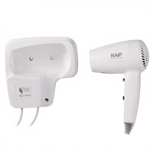 Sèche-cheveux mural RAF 1300W, corps en ABS avec modes de température interchangeables et protection contre la surchauffe, sèche-cheveux sans fil RAF mural - Product Image 5