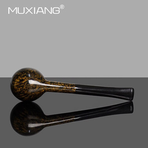 Muxiang Briarwood Smoking Pipe Straight Stem Apple Prince Style Handcrafted Tobacco Pipe - Product Image 2