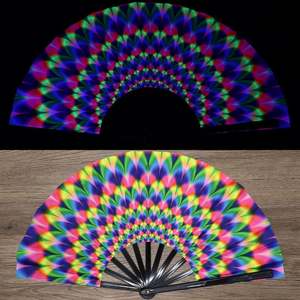Abanico Plegable Holográfico para Mujer, Abanico Grande Reflectante con Diseño de Arcoíris para Festivales, Ideal para Eventos Educativos - Product Image 5