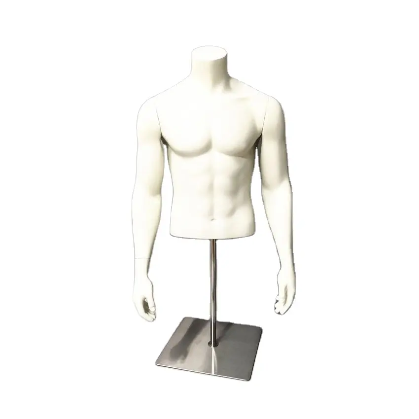 Clothing Store Display Adjustable Model Male Mannequin Half Body Muscle Male Mannequin Fashion Men Suit Model for Window display