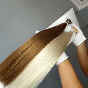 Extensions de cheveux I-Tip en kératine, K-Tip, cuticules intactes, qualité supérieure, 100% cheveux humains russes, double épaisseur - Product Image 3