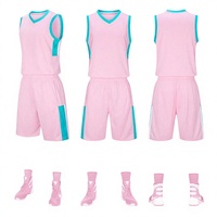 Ensemble de maillots de basket-ball imprimés sans manches unisexes, uniforme d'équipe, pour les matchs et les entraînements, coupe ample, respirant, vêtements de sport en polyester