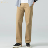 Pantalon chino décontracté pour homme 100% coton, coupe slim, jambe droite, respirant, fabrication OEM, étiquette privée, directement de l'usine