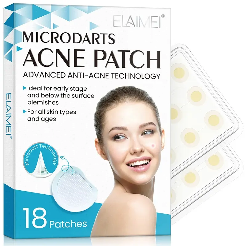 Preço por atacado 18pc caixa Natural Face Spot Repair Remover Adesivos Hydrocolloid Micro Needle Acne Pimple Patch para o estágio inicial
