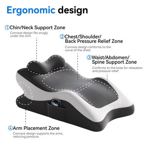 Oreiller lombaire ergonomique en mousse à mémoire de forme <span class=keywords><strong>pour</strong></span> couples, <span class=keywords><strong>coussin</strong></span> de soutien <span class=keywords><strong>pour</strong></span> le dos, tricoté, taille Queen, lit d'avion, sommeil <span class=keywords><strong>confortable</strong></span> - Product Image 4