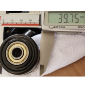 ZR M10 M12 Gewindestangen-Lenkrollen 50 65 75 100 <span class=keywords><strong>125mm</strong></span> Grau Gummi PVC Schraubrad - Product Image 5