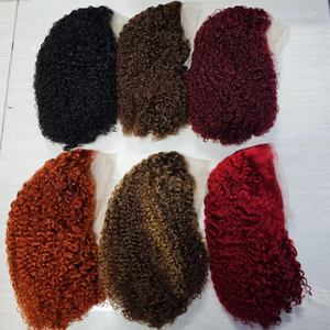 Promotion Letsfly 24$ Perruques Bob Jerry Curly 10-16 pouces avec dentelle frontale 13x4, cheveux naturels bouclés 9A, vente en gros, perruques en cheveux humains bouclés naturels 180% - Product Image 1