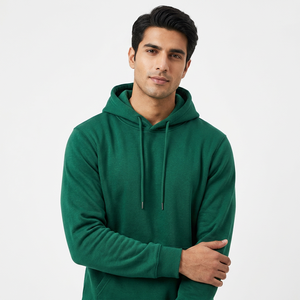 Sudadera con capucha de forro polar ligero personalizada de fábrica 2025 para hombre, estilo hip hop oversize, talla grande, antiencogimiento, color liso - Product Image 1