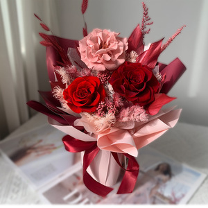 Vente en gros d'usine HY-Flores Bouquet de roses éternelles conservées pour toujours pour la Saint-Valentin Cadeau de fête des mères - Product Image 2