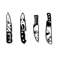 En gros, Broche en métal en alliage, motif Ghostface Killer du film Scream, thème films et séries d'horreur classiques, Cadeaux d'Halloween