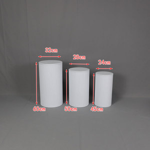 Bánh Cưới tráng miệng plinth đứng kim loại màu trắng tròn xi lanh hoa bánh bệ đám cưới tổ chức sự kiện tiệc bánh plinths hiển thị bộ - Product Image 6