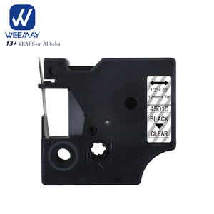 Weemay-Cinta de etiquetas transparente para <span class=keywords><strong>Dymo</strong></span> D1, 45010 etiquetas estándar, color negro, 12mm, Compatible con <span class=keywords><strong>Dymo</strong></span> <span class=keywords><strong>160</strong></span> - Product Image 2