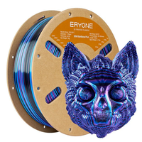Filament PLA Triple Soie ERYONE 1,75 mm 1 kg, finition soie tricolore, filament d'imprimante 3D pour modèles décoratifs