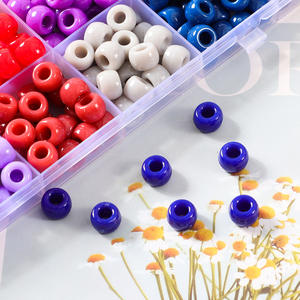 Wholesale Acrylic <strong>Pony</strong> <strong>Beads</strong> Bucket Pack Transparent Solid Color DIY Big Hole <strong>Beads</strong> 500g/Bag Loose <strong>Beads</strong> for Jewelry Accessories - Product Image 2