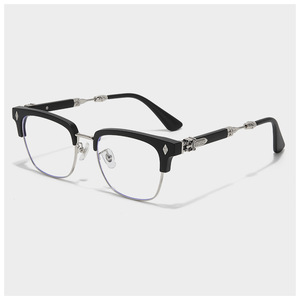 TR90 Modische Halbrahmen-Brille im Jay Chous Stil Unisex Coole Trendige Anti-Blaulicht-Gläser Einfaches Modell - Product Image 5