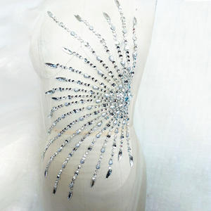 Malla de flores de colores 3D, bordado de diamantes de imitación, apliques de cuentas de encaje con lentejuelas, bricolaje, adorno de tela de encaje para accesorios de <span class=keywords><strong>ropa</strong></span> - Product Image 6