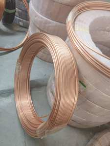 Tuyaux en laiton T2 Cuivre rouge C1100 Climatiseur <span class=keywords><strong>Tube</strong></span> de cuivre 99.99 Cuivre non corrosif Etp Grade H62 H59 Profil de tuyau - Product Image 3