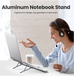 Supporto per Laptop UGREEN per <span class=keywords><strong>Macbook</strong></span> Air <span class=keywords><strong>Pro</strong></span>, Supporto Verticale Pieghevole in Alluminio per Notebook, Supporto per <span class=keywords><strong>Macbook</strong></span> <span class=keywords><strong>Pro</strong></span>, Tablet e Telefono - Product Image 2