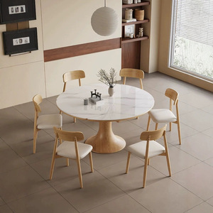 Hiện Đại Tối Giản Bằng Gỗ Bàn Ăn Và Ghế Đặt Đa Chức Năng Cho 6-8 Người Cho Bữa Ăn Tối Trong Phòng Khách Hoặc Phòng Ăn - Product Image 4