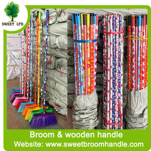 Balai long en bois du fabricant Sweet avec tête de balai en PET à manche <span class=keywords><strong>fantaisie</strong></span> pour articles ménagers et vadrouille à usage domestique - Product Image 6