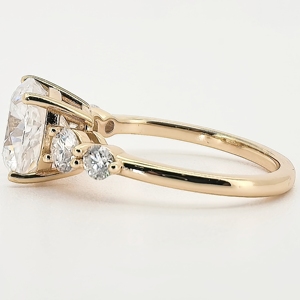 클래식 5 스톤 에메랄드 컷 모이사나이트 반지 S925 <span class=keywords><strong>18K</strong></span> 금 도금 VVS D 컬러 GRA 인증 모이사나이트 반지 - Product Image 3