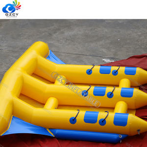 Tubo de pesca con mosca de agua inflable comercial, barco de plátano - Product Image 1