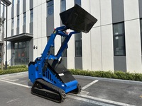 OMITECH Livraison Rapide Mini-chargeuse compacte professionnelle diesel avec boîte de vitesses, moteur importé, roulement et pompe