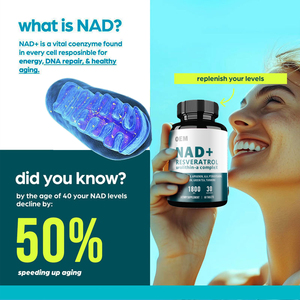 แคปซูลนิโคตินาไมด์ NAD สนับสนุนการเผาผลาญพลังงานของเซลล์ สารต้านอนุมูลอิสระ อาหารเสริมเพื่อสุขภาพ - Product Image 3