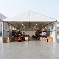 Tenda Temporanea in Alluminio 20x50m 1000mq, Grande Capannone Industriale per Stoccaggio Esterno