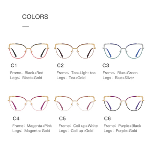 VisualMate, lo más nuevo, gafas antiluz azul, montura <span class=keywords><strong>de</strong></span> ojo <span class=keywords><strong>de</strong></span> gato, gafas con logotipo personalizado, monturas <span class=keywords><strong>óptica</strong></span>s sólidas Unisex - Product Image 3