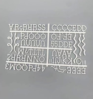 Lettres en plastique blanc de 3/4 pouces pour tableau de lettres en feutre modifiable, y compris les symboles, les chiffres et les lettres
