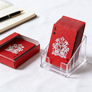 Prêt à expédier, en stock, cartes à jouer en plastique <span class=keywords><strong>noir</strong></span> personnalisées, imprimables, imperméables, cartes à jouer en plastique magiques, jeu de 54 cartes - Product Image 1