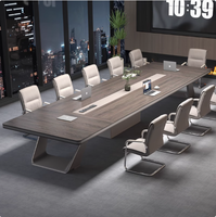 2024 Mobilier de bureau Table de conférence exécutive Tables de travail Bureau Long bureau de réunion personnalisé
