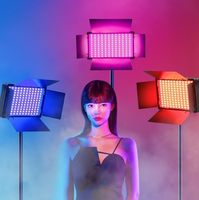 Panneau lumineux vidéo LED PRO 300 RGB avec perles lumineuses pour diffusion en direct, lumière d'appoint 3200-6500K