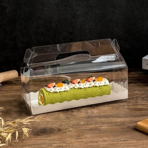 Cardboard Pet Tall Transparent <b>Packing</b> swiss Roll Clet Cake Box - Product Image 1