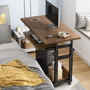 Escritorio de Computadora para Lado de Cama, Móvil, Altura Ajustable, Moderno, para Sala de Estar, Dormitorio, Estudio, Mesa para Estudiantes, Dormitorio Pequeño, Simple - Product Image 6