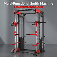 Station d'entraînement multifonctionnelle Smith Machine pour la maison : équipement de fitness intégré, cadre de squat, presse, station de musculation pour pectoraux