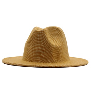Sombrero de Lana Suave a Cuadros para Mujer, Moda Otoño Invierno, Nuevo Sombrero Clásico Estilo Jazz para Actividades al Aire Libre - Product Image 2