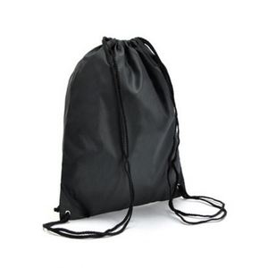 Wholesale Eco-friendly Polyester Non Woven <b>Black</b> Shoe Bag with Customized Logo and Design Drawstring for Men - Product Image 4