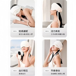 Electric Head Massager For Temples And Eyes With Heat Therapy Rechargeable Sleep Aid Massage Helmet - Product Image 1
