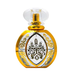 In magazzino di tipo caldo arabismo In alluminio bottiglia di profumo Vintage 50ml di vetro profumo portatile Mini viaggio profumo Spray flacone