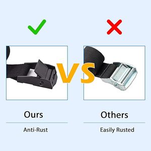 調整可能な25mm 1mポリエステルタイダウンストラップ800lbsオートバイ貨物トラック用カムバックルSUPカヤック荷物テンショニングベルト - Product Image 3