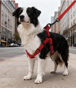 Ensemble de laisse pour animaux de compagnie en PVC 100% imperméable et anti-odeur, luxueux, confortable, doux, résistant, avec quincaillerie métallique, boucle transparente, moderne - Product Image 6